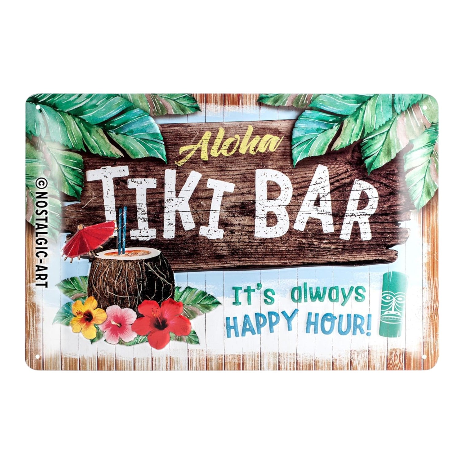 Nostalgic Art Tiki Bar Tin Sign - Medium Nostalgic Art