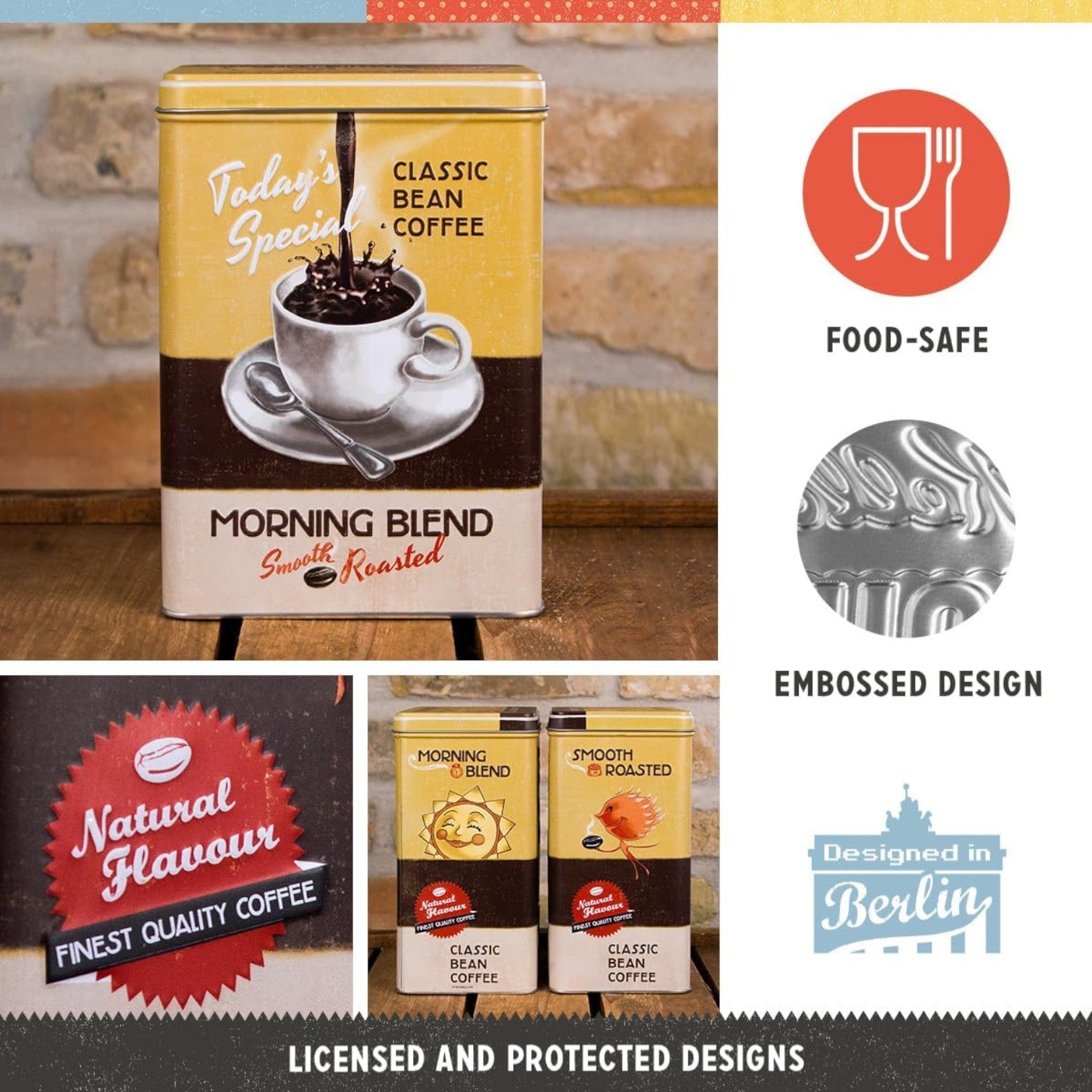 Nostalgic Art Morning Blend Storage Tin - L Nostalgic Art