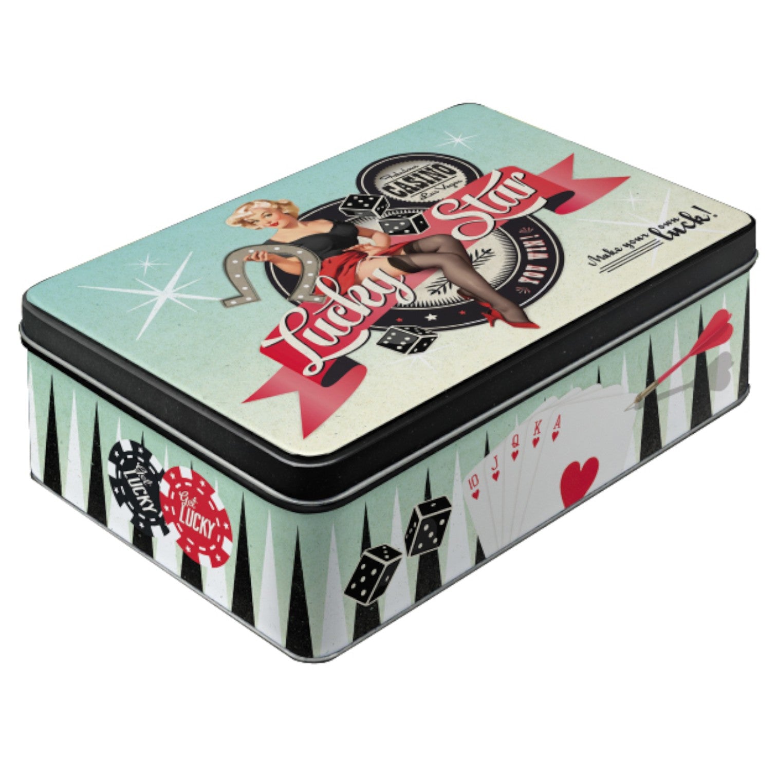 Nostalgic Art Lucky Star Flat Storage Tin Nostalgic Art