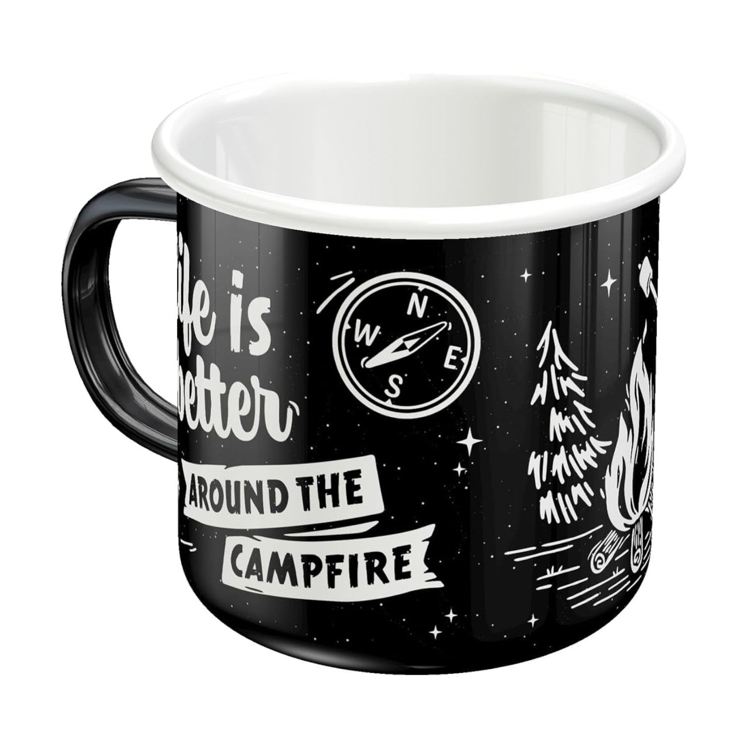 Nostalgic Art Life Is Better Around The Campfire Enamel Mug Nostalgic Art