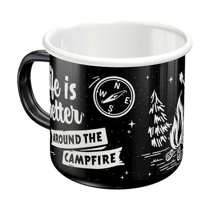Nostalgic Art Life Is Better Around The Campfire Enamel Mug Nostalgic Art