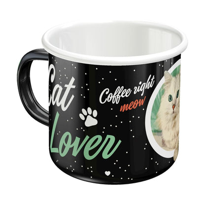Nostalgic Art Cat Lover Black Enamel Mug Nostalgic Art