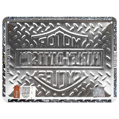 Nostalgic Art Harley Davidson Diamond Plate Tin Sign - Small Nostalgic Art