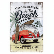 Nostalgic Art VW Bulli Beach Tin Sign - Medium Nostalgic Art
