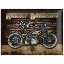 Nostalgic Art Harley Davidson Brick Wall Tin Sign - Large Nostalgic Art