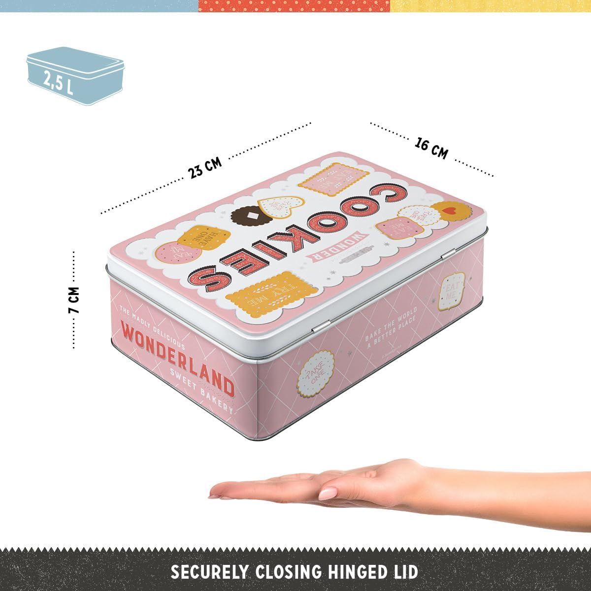 Nostalgic Art Wonder Cookie Flat Storage Tin Nostalgic Art
