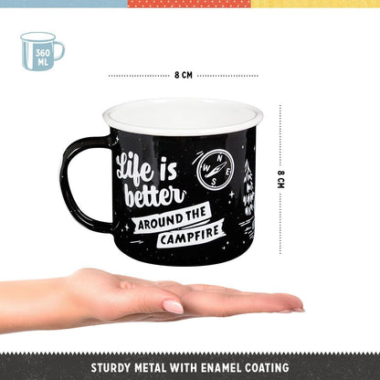 Nostalgic Art Life Is Better Around The Campfire Enamel Mug Nostalgic Art