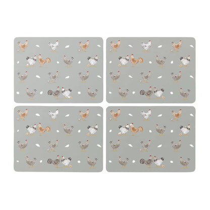 Cooksmart Hen House Lane Set of 4 Placemats Cooksmart England