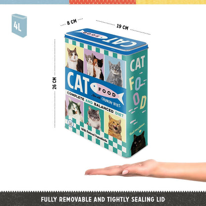 Nostalgic Art Cat Food Storage Tin - XL