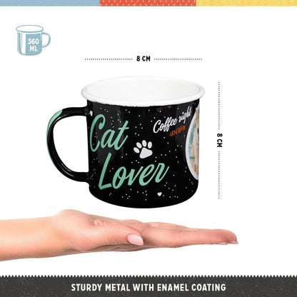 Nostalgic Art Cat Lover Black Enamel Mug Nostalgic Art