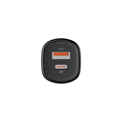 LDNIO 60W PD + QC USB-C & USB-A Fast Car Charger LDNIO