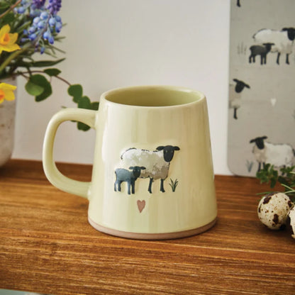 Cooksmart Highland Sheep Reverse Conical Mug - Sage Cooksmart England