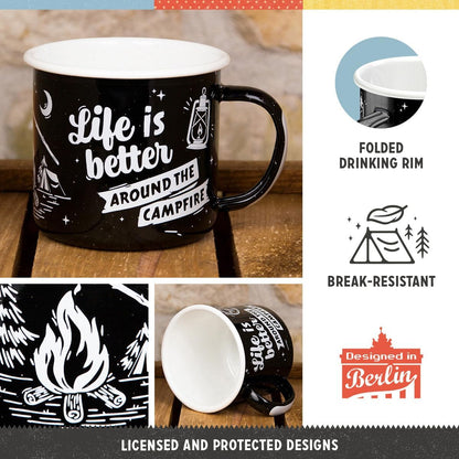Nostalgic Art Life Is Better Around The Campfire Enamel Mug Nostalgic Art