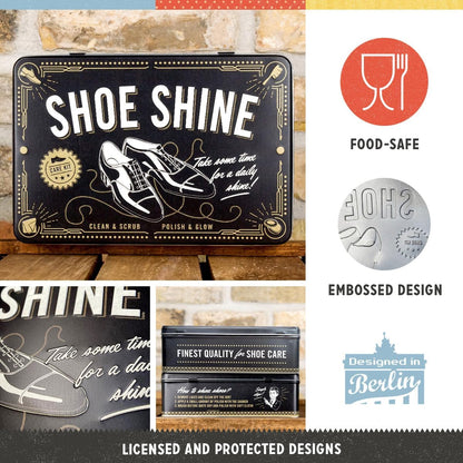 Nostalgic Art Shoe Shine Flat Storage Tin Nostalgic Art