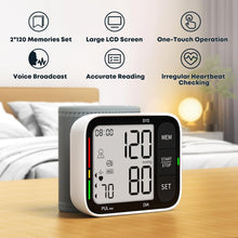 Automatic Wrist Blood Pressure Monitor with Adjustable Cuff Cartco