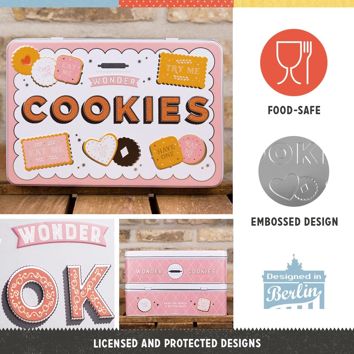 Nostalgic Art Wonder Cookie Flat Storage Tin Nostalgic Art
