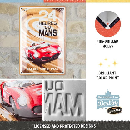 Nostalgic Art 24h Le Mans Red Car 1963 Tin Sign - Medium Nostalgic Art