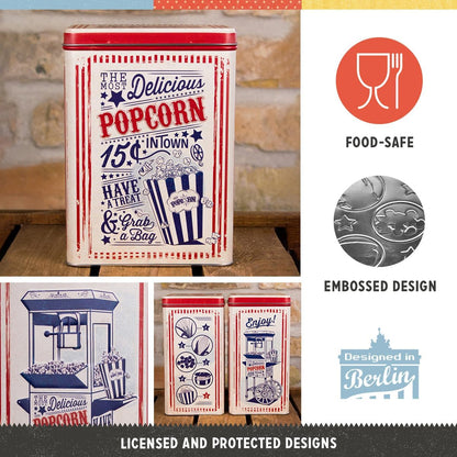 Nostalgic Art Popcorn Storage Tin - L Nostalgic Art