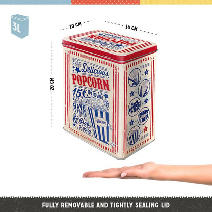 Nostalgic Art Popcorn Storage Tin - L Nostalgic Art