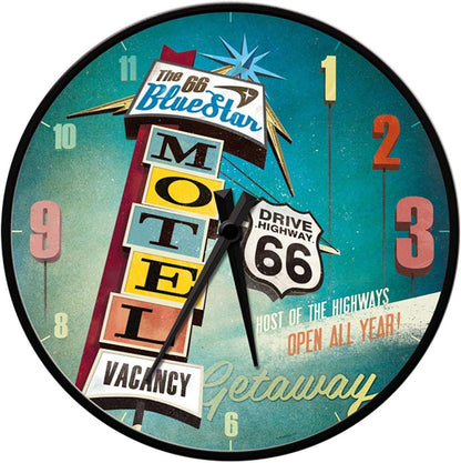 Nostalgic Art The 66 Blue Star Wall Clock Nostalgic Art