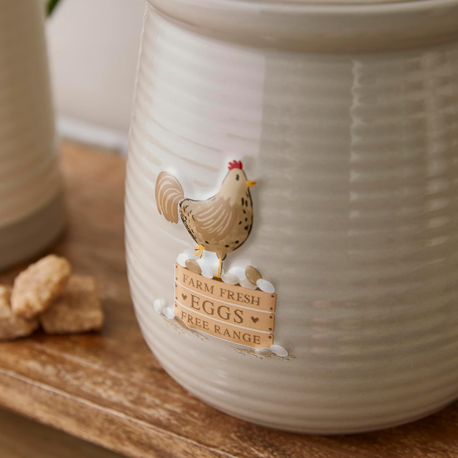 Cooksmart Hen House Lane Canister - Farm Fresh Eggs Cooksmart England