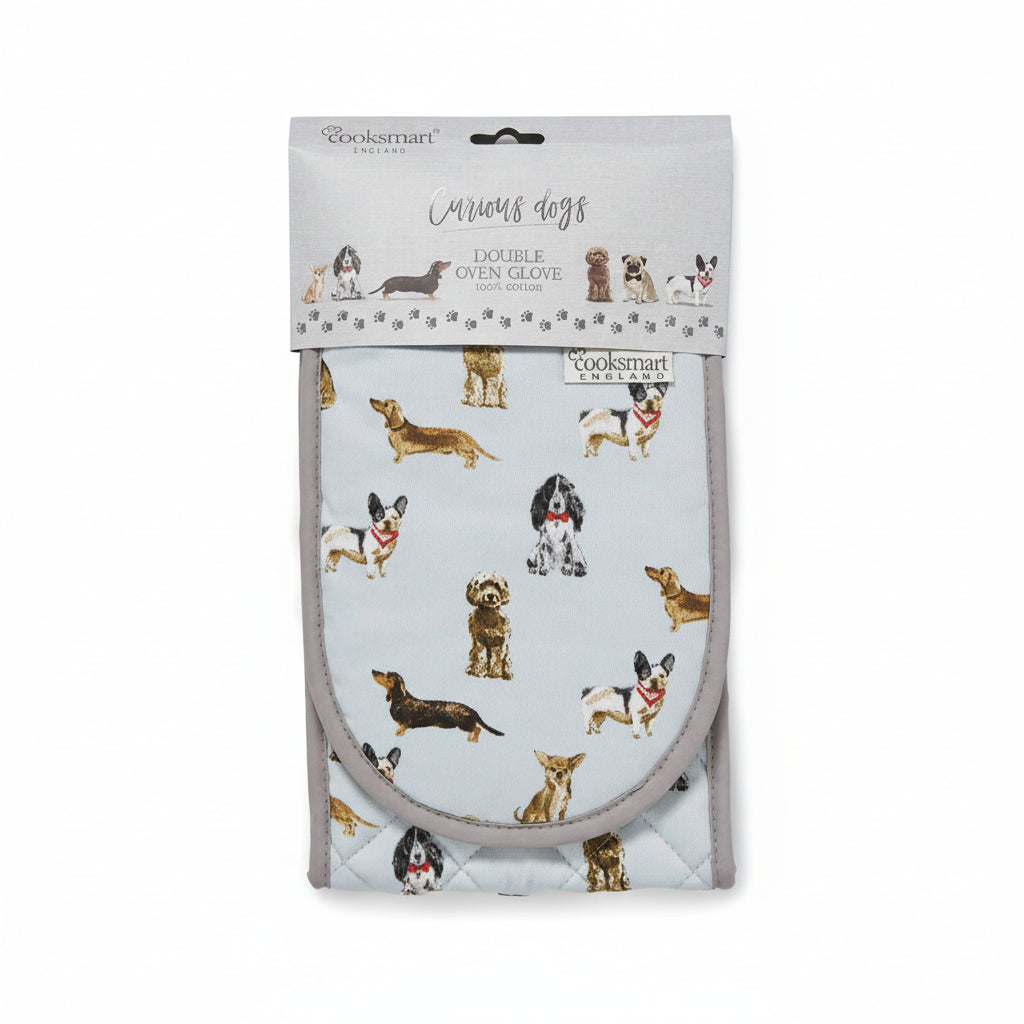 Cooksmart Curious Dogs Double Oven Glove Cooksmart England