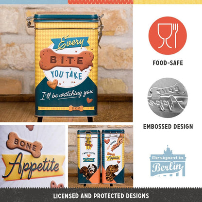 Nostalgic Art Dog Treats Clip Top Tin