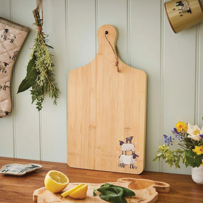 Cooksmart Highland Sheep Bamboo Paddle Board Cooksmart England