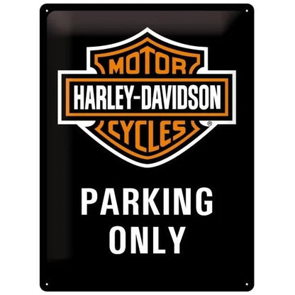 Nostalgic Art Harley Davidson Parking Only Tin Sign - Large Nostalgic Art