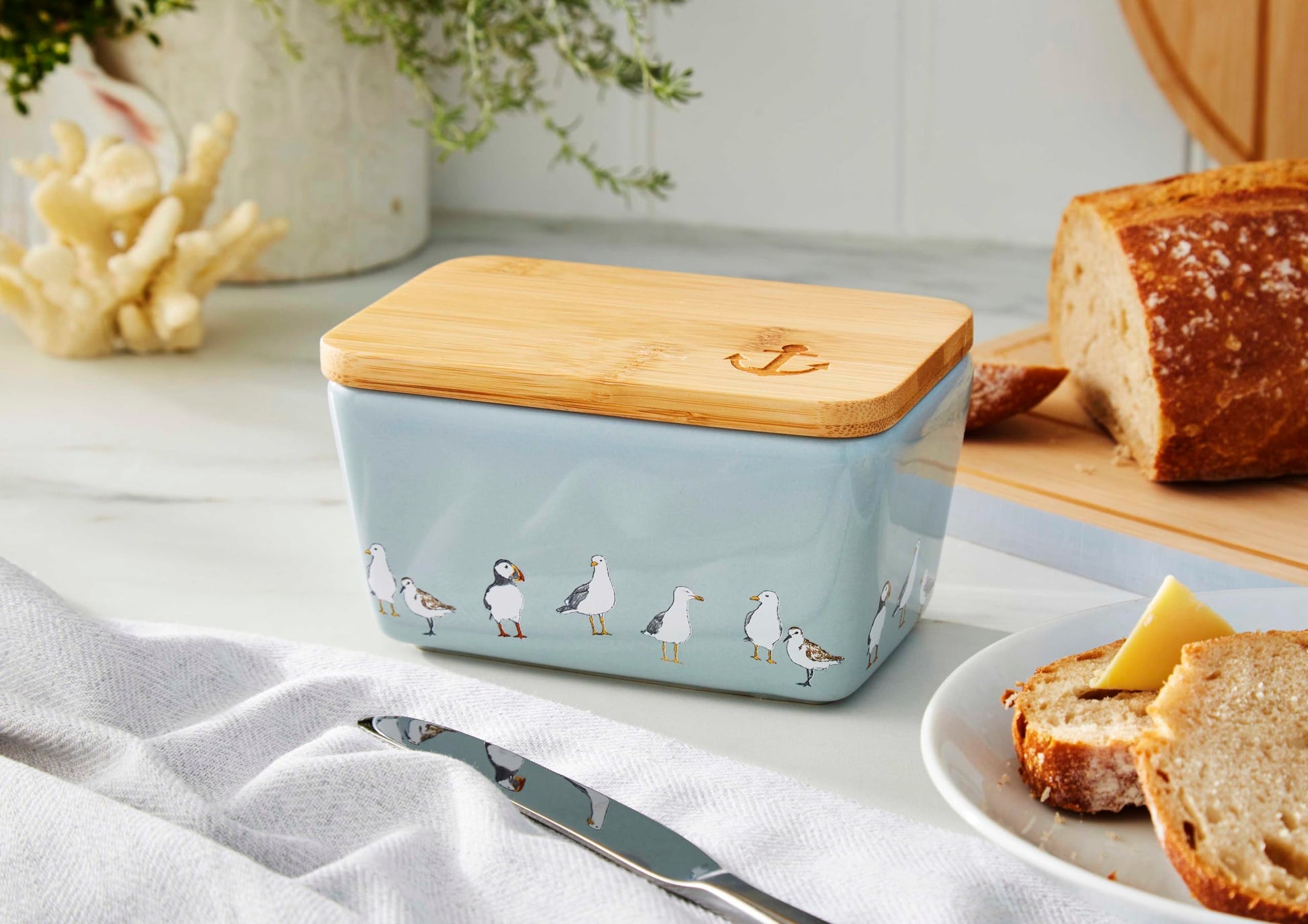 Cooksmart Coastal Birds Butter Dish Cooksmart England