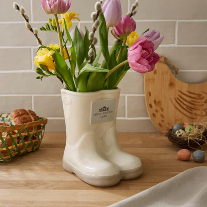 Cooksmart Hen House Lane Gumboots Utensil Pot / Vase