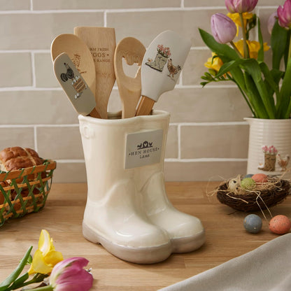Cooksmart Hen House Lane Gumboots Utensil Pot / Vase