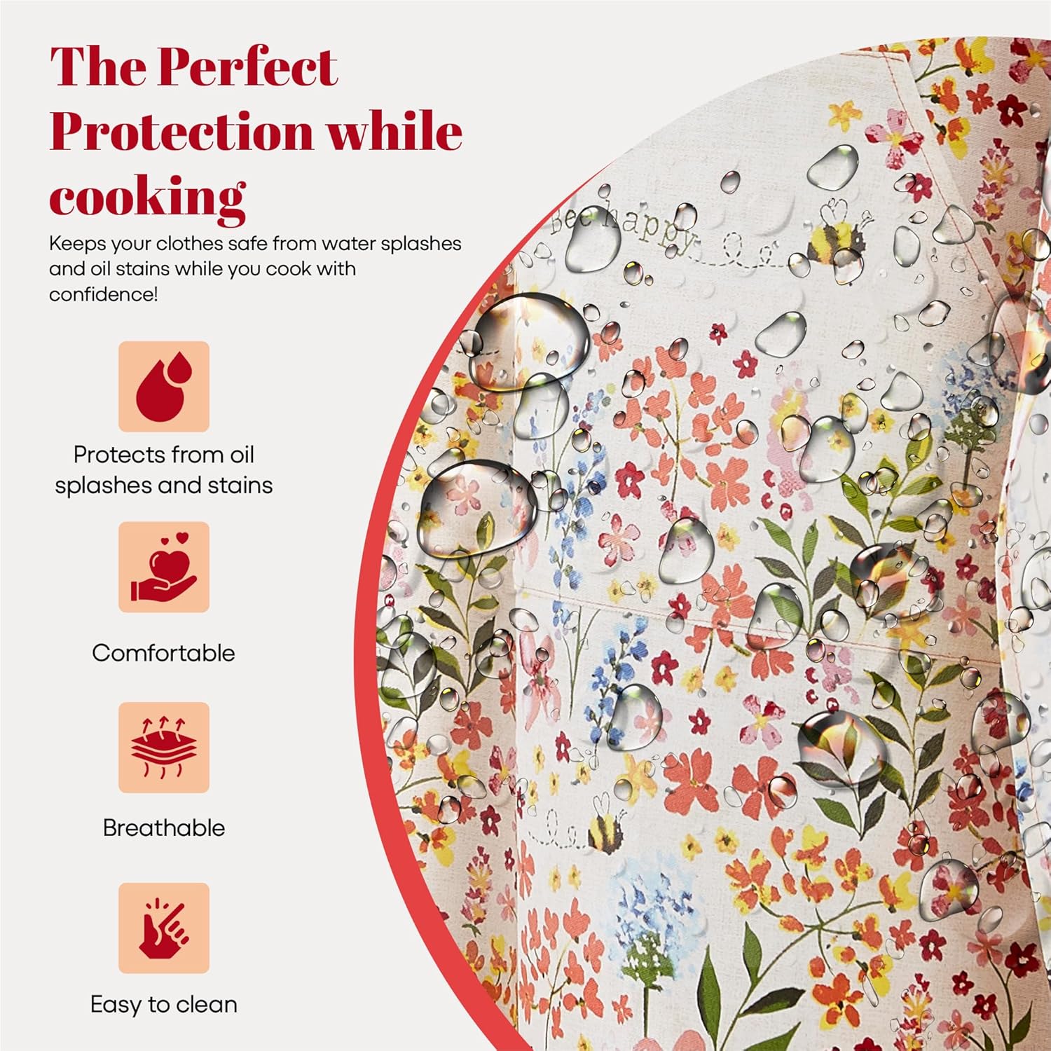 Cooksmart Bee Happy Apron Cartco