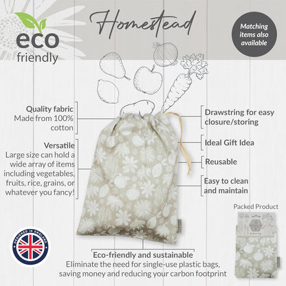 Cooksmart Homestead Large Produce Bag Cooksmart England