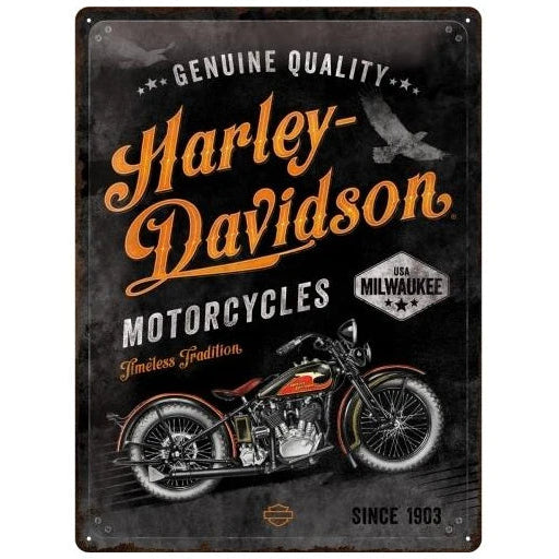 Nostalgic Art Harley Davidson Metal Timeless Traditions Tin Sign - Large Nostalgic Art