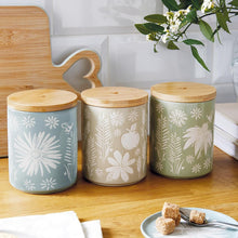Cooksmart Homestead Ceramic Canister  - Grey-Blue Cooksmart England