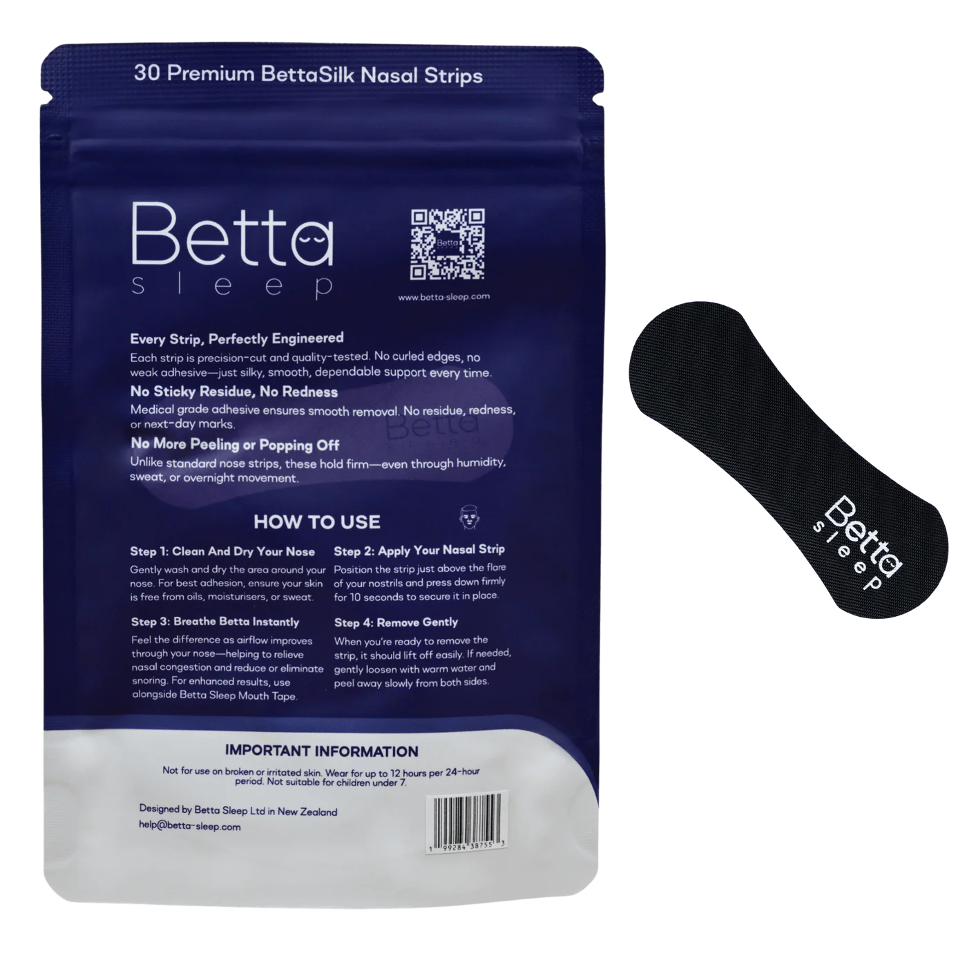 Betta Sleep Nasal Strips – 30 Pack Betta Sleep