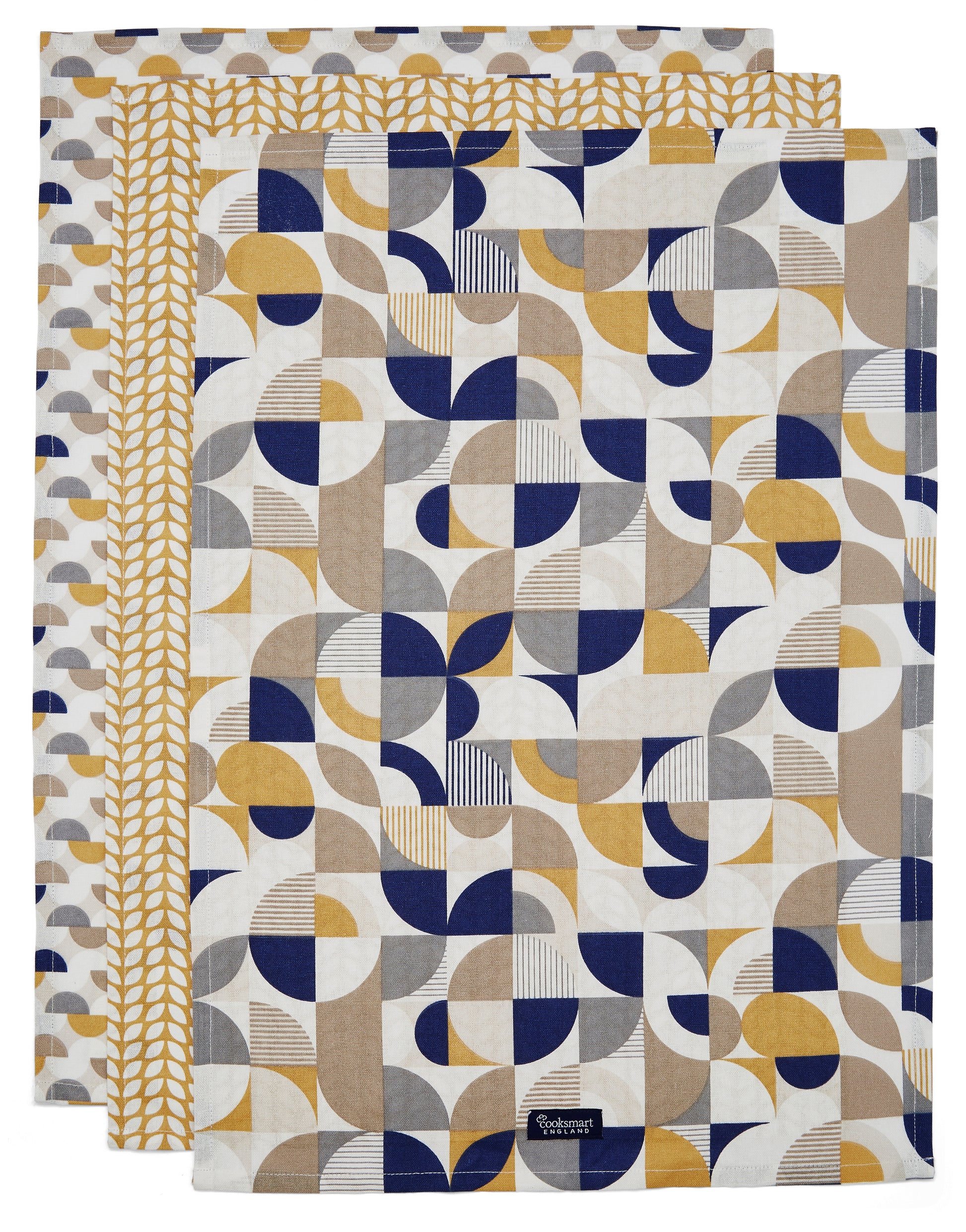 Bauhaus Geo Tea Towels - 3 Pack Cooksmart England