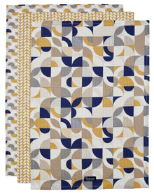 Bauhaus Geo Tea Towels - 3 Pack Cooksmart England
