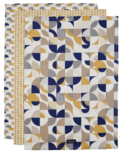 Bauhaus Geo Tea Towels - 3 Pack Cooksmart England