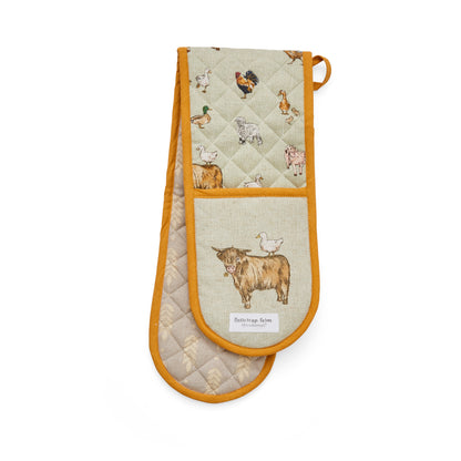 Cooksmart Buttercup Farm Double Oven Glove