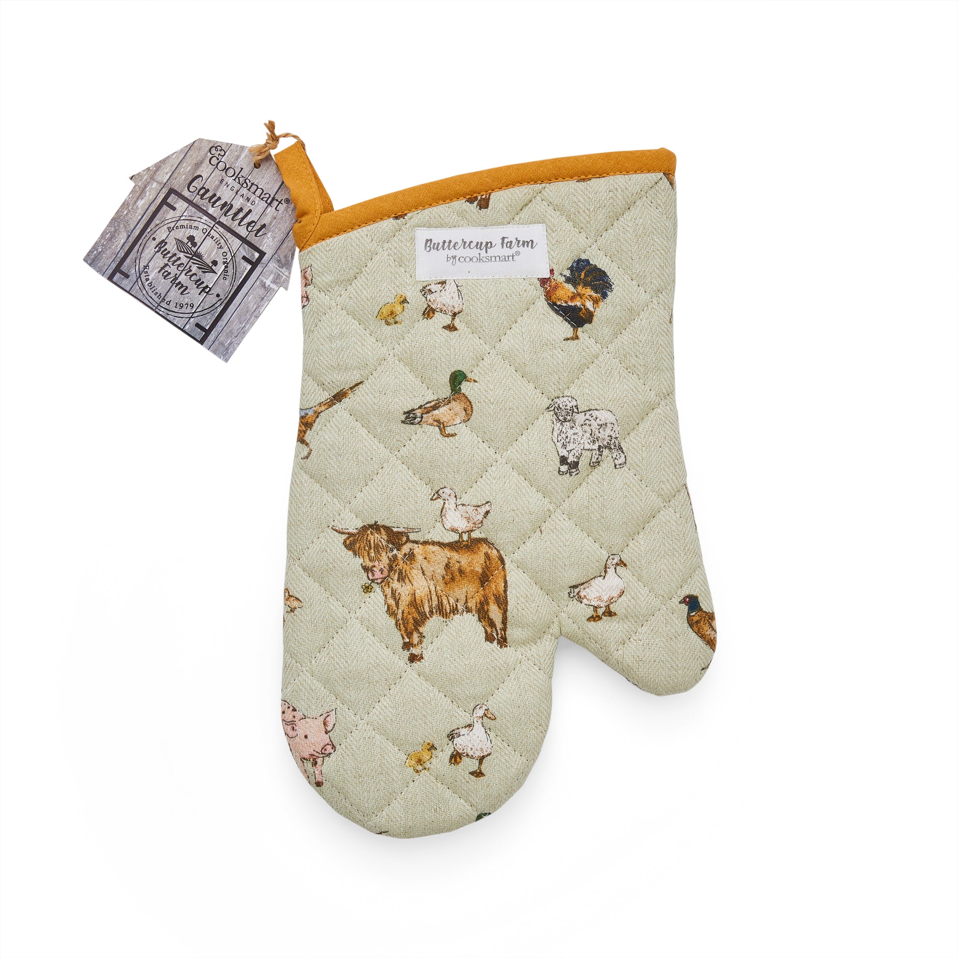 Cooksmart Butter Cup Farm Gauntlet Oven Glove Cooksmart England