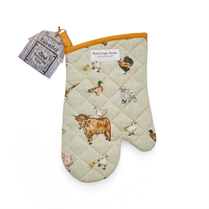 Cooksmart Butter Cup Farm Gauntlet Oven Glove Cooksmart England