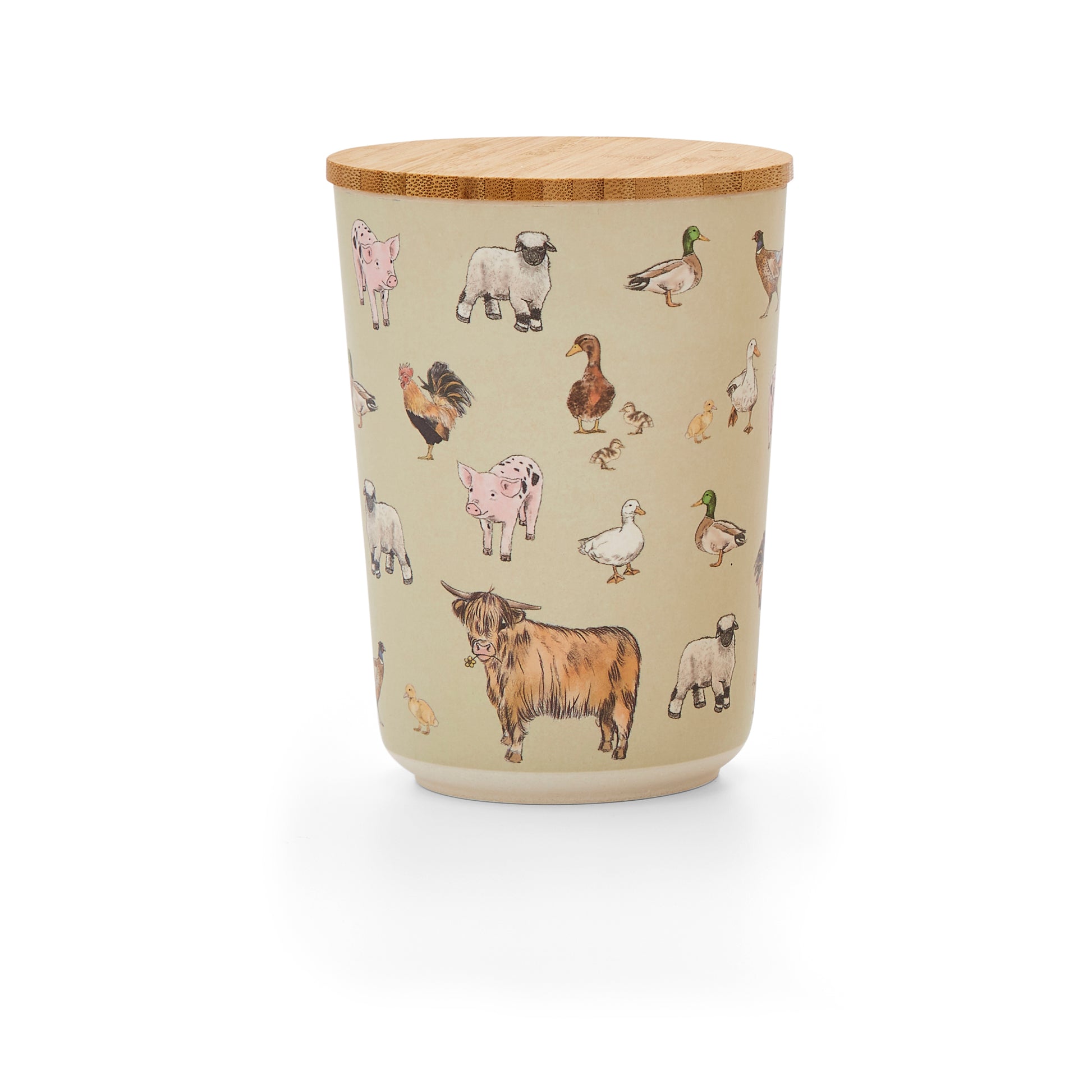 Cooksmart Buttercup Farm Bamboo Canister - Animals Cooksmart England