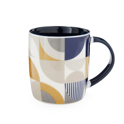 Bauhaus Geo Barrel Mug - Main Pattern Cooksmart England