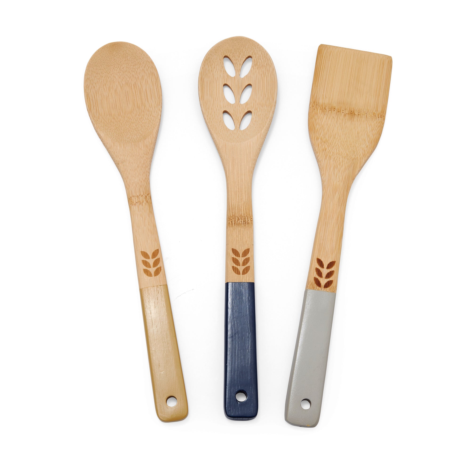 Bauhaus Geo Bamboo Utensils - Set of 3 Cooksmart England