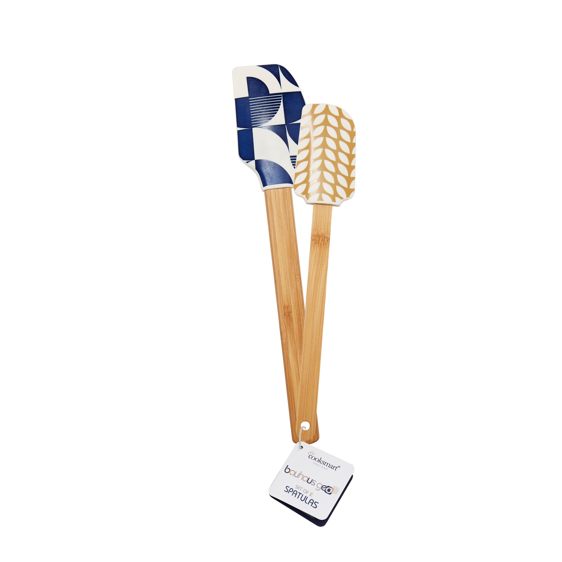 Bauhaus Geo Bamboo Spatulas - Set of 2 Cooksmart England