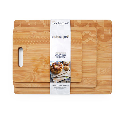 Bauhaus Geo Bamboo Chopping Boards - Set of 3 Cooksmart England