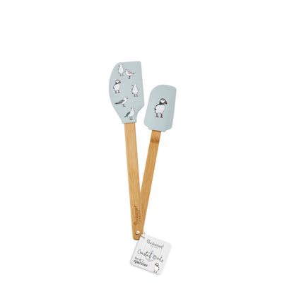 Cooksmart Coastal Birds Set of 2 Bamboo Spatulas Cooksmart England