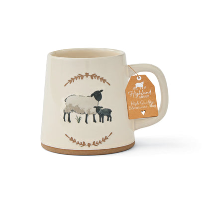 Cooksmart Highland Sheep Reverse Conical Mug - Cream Cooksmart England